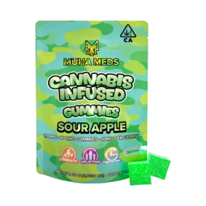 SOUR APPLE (SATIVA) INFUSED GUMMIE